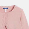 Girl's pink fine-knit bolero