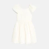 Girl's white striped flared dress