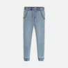 Boy's blue faded slim-fit jeans