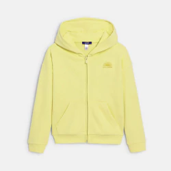 Girl's plain yellow hoodie