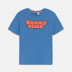 Boy's blue slogan T-shirt...