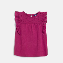 Girls' pink broderie...