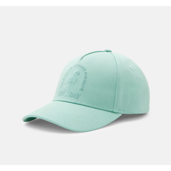 Girl's green embroidered cap