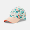 Baby girl's pink floral cap