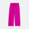 Girl's pink high rise wide-leg trousers