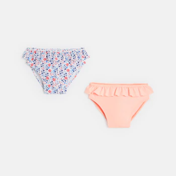 Baby girl's pink ruffle bikini bottoms (pack of two)