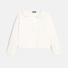 Girl's white Peter Pan collar sweatshirt