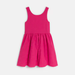 Girl's plain pink formal dress