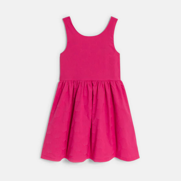 Girl's plain pink formal dress