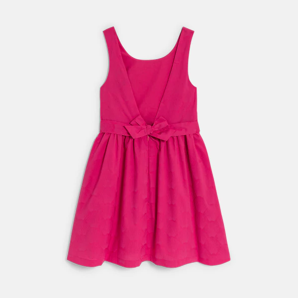 Girl's plain pink formal dress