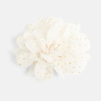 Girl's white broach/clip