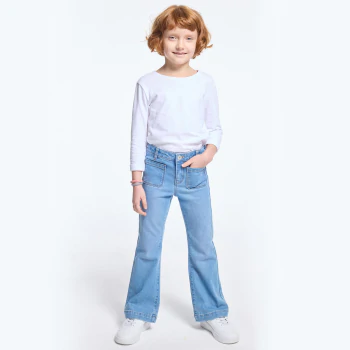 Girl's blue flared jeans