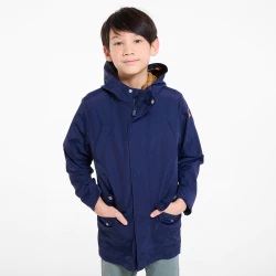 Boy's navy blue 2-in-1 parka + sleeveless down jacket