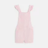 Girl's pink lyocell short overalls.