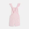 Girl's pink lyocell short overalls.