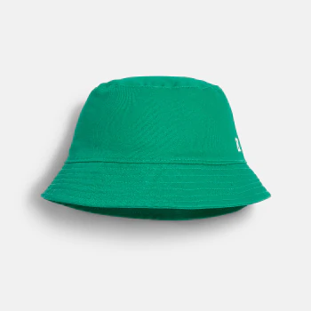 Boy's green canvas bucket hat