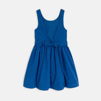 Girl's plain blue formal dress