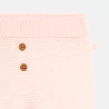 Newborn pink knitted fabric trousers with feet