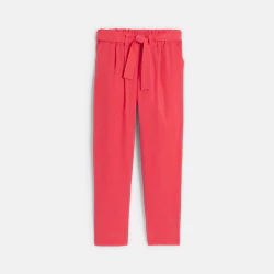 Girl's plain red chinos