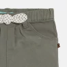 Baby girl's green textured shorts with bow