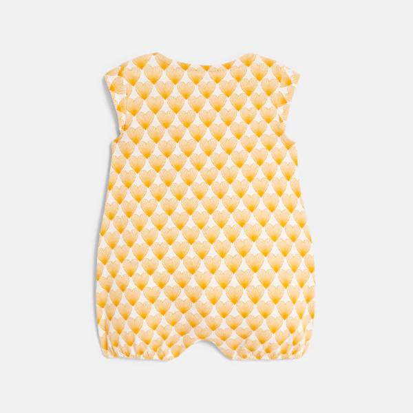 Baby girl's yellow heart playsuit