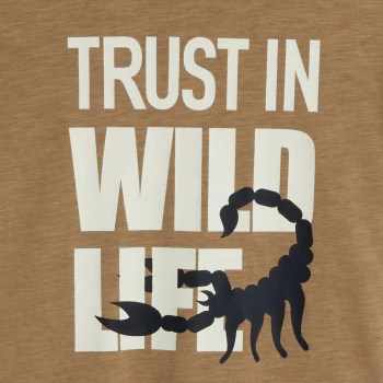 Boy's brown short-sleeve scorpion T-shirt