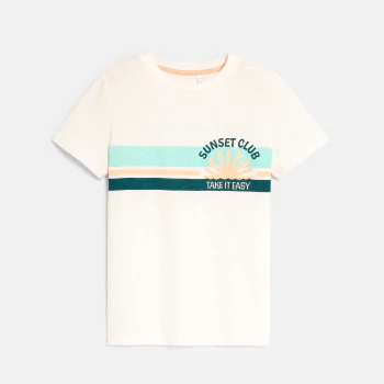 Boy's white short-sleeve T-shirt