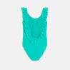 Girl's plain blue 1-piece swimming costume