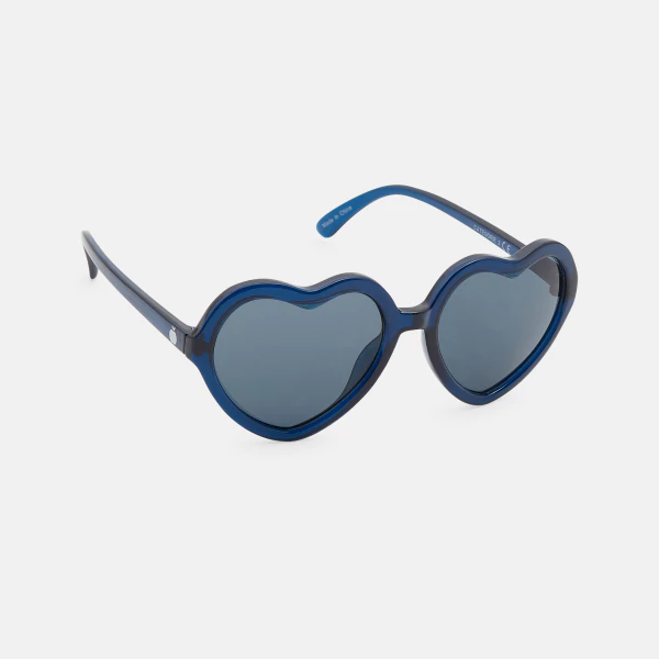 Girl's blue heart sunglasses