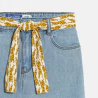 Girl's wide-leg short blue jeans