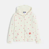 Girl's red heart motif sweatshirt