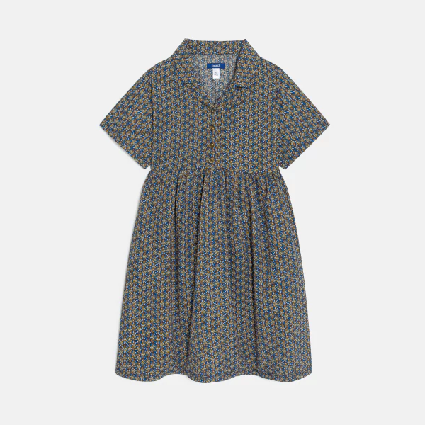 Girl's printed shirt-dress