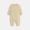 Baby girl's ribbed cotton lemon sleepsuit