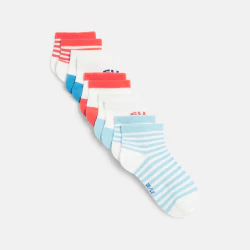 Boy's multicoloured surf trainer socks (pack of 5)