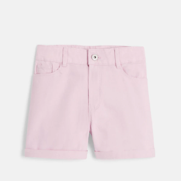 Girl's pink canvas shorts