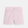 Girl's pink canvas shorts