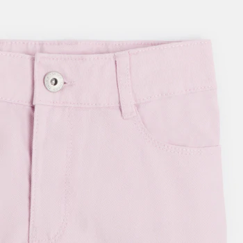 Girl's pink canvas shorts