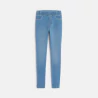 Girls' blue denim extra stretch tregging