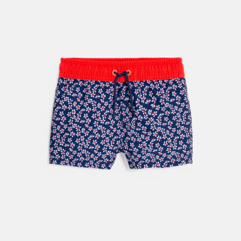 Baby boy's blue printed swimming trunks with UV protection