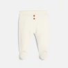 Newborn white velvet trousers with feet