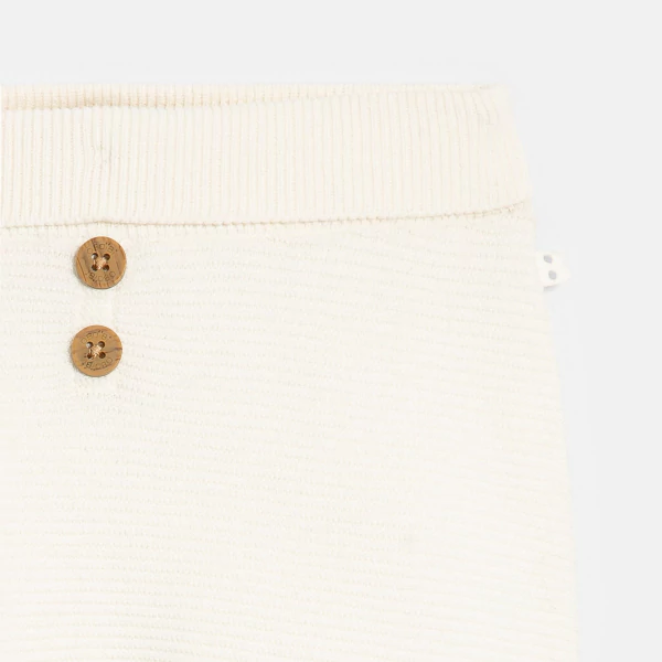 Newborn white velvet trousers with feet