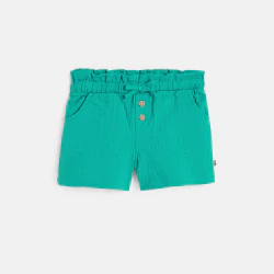 Baby girl's green shorts in...