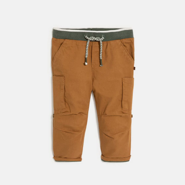 Baby boy's brown adaptable trousers