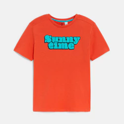 Boy's red short-sleeve T-shirt