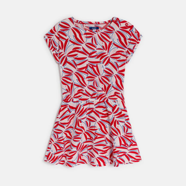 Girl's printed red dress