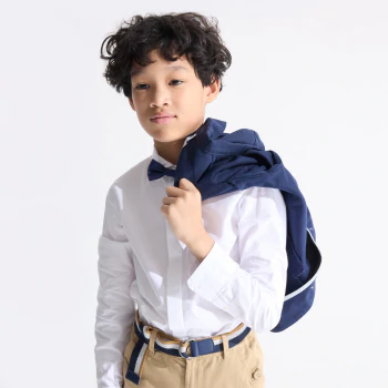 Boy's white shirt with bow tie