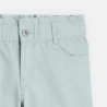 Girls' light green canvas Bermuda shorts