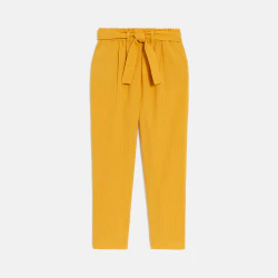 Girl's plain yellow chinos