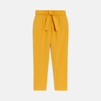 Girl's plain yellow chinos