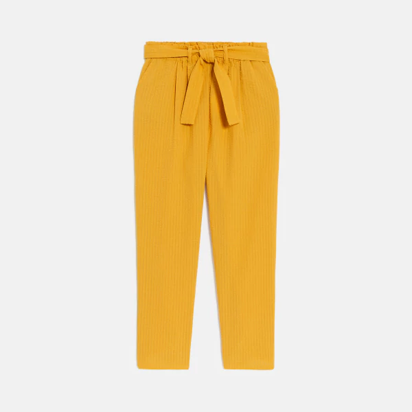 Girl's plain yellow chinos